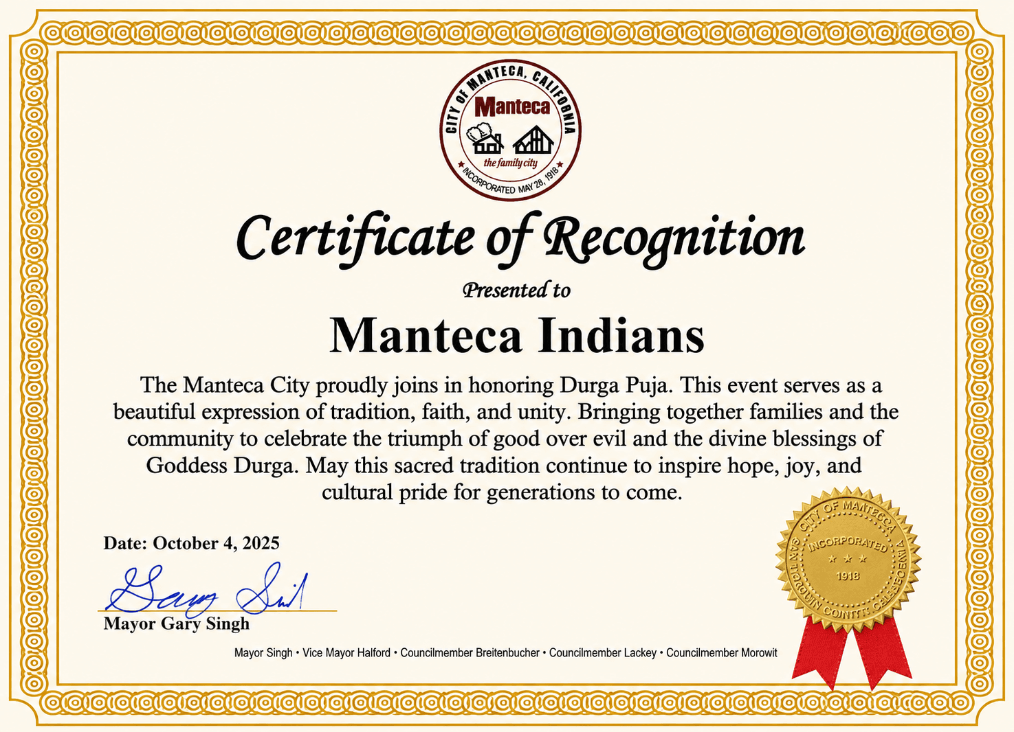 Community Recognition